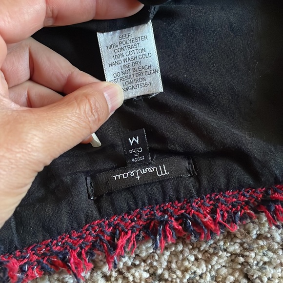 Monteau Red Blazer twist Jacket Size Medium - Picture 14 of 17